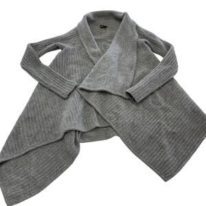 Club Monaco Sweater Womens XS Wool Nylon Blend Shawl Collar Open Cardigan Wrap